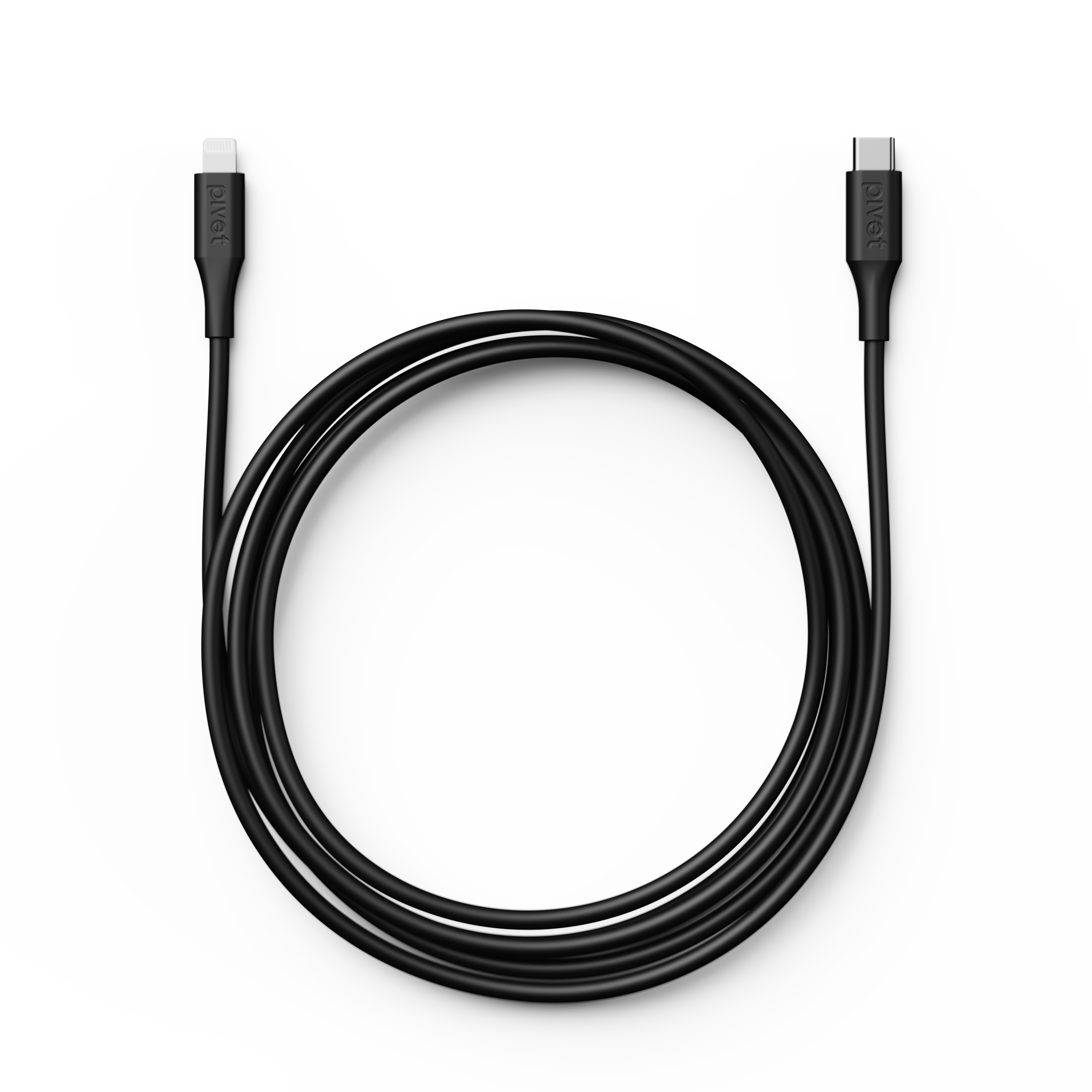 MOTIVE Black USB-C to Lightning Charging Cable